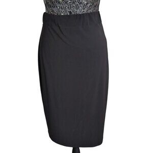 Black Stretch Waist Pencil Skirt Size Small